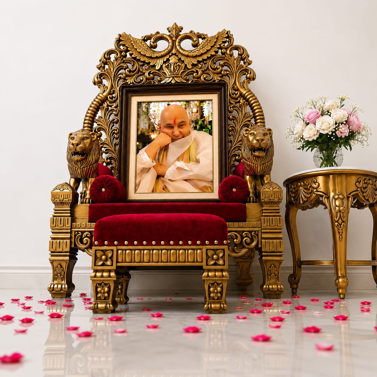 Fully Carved Royal Guruji Chair