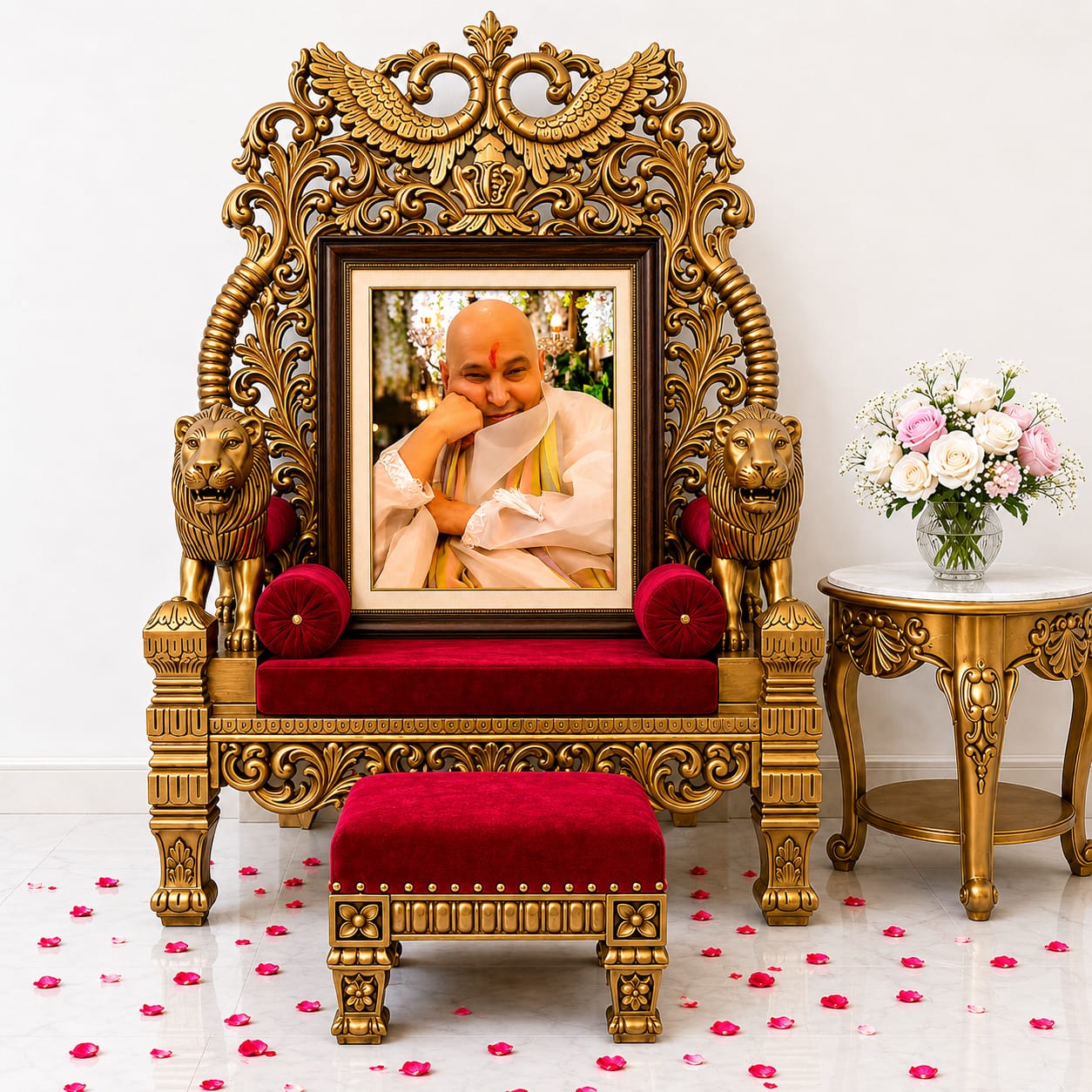 Premium Royal Guruji Chair for Ashram and Satsang