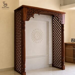 Premium Stylish Modern Mandir Design with Jaali Work