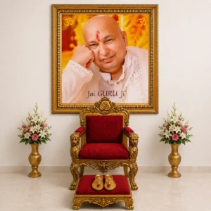 Customized Wooden Guru Ji Chair in Small Size