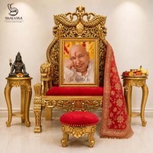 Guru ji Chair with Paduka – Gaddi, Aasan, Singhasan
