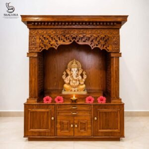 Premium Wooden Modern Mandir Design for Home