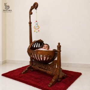 Handcrafted Wooden Baby Jhula for Newborns