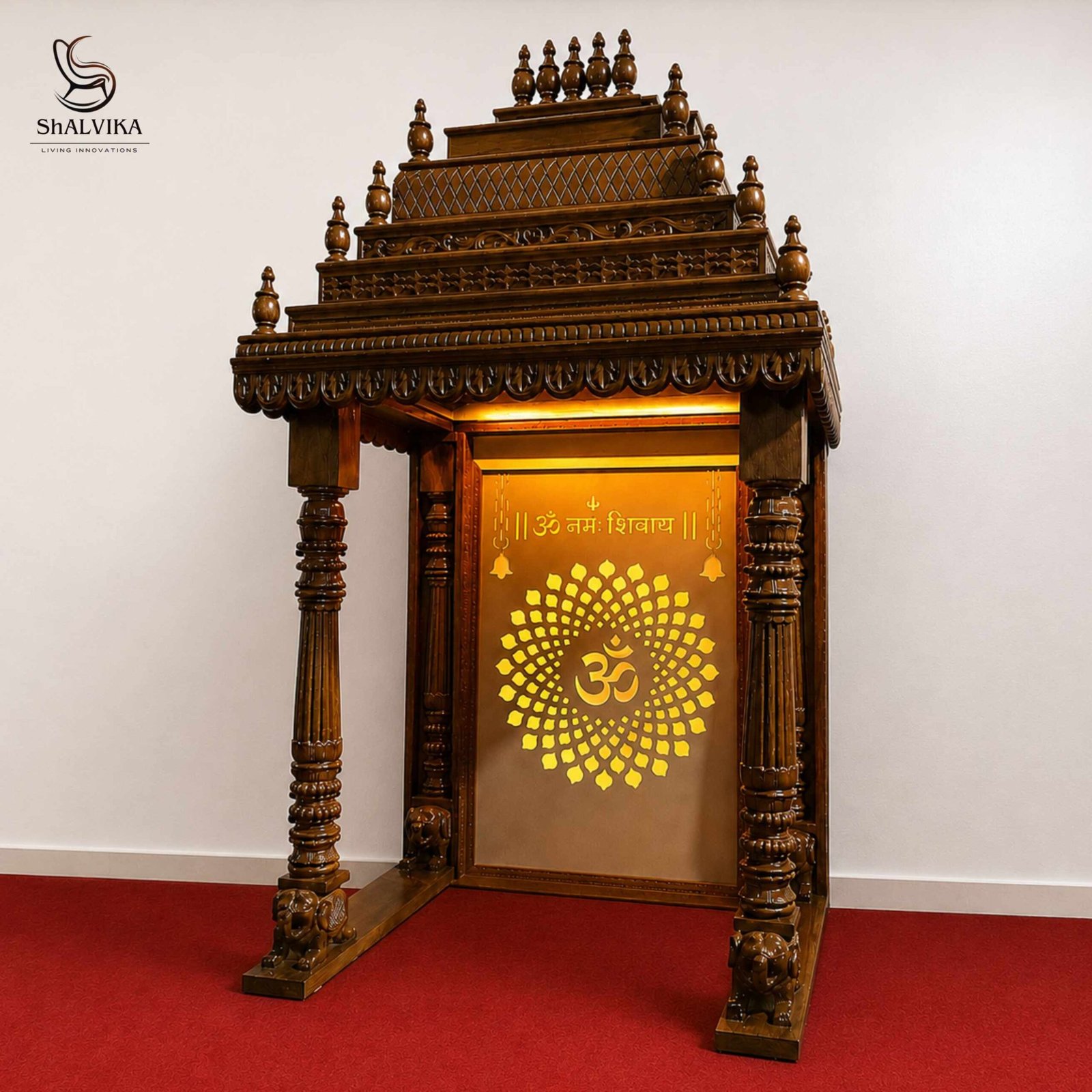 latest temple gopuram design for home by shalvika living