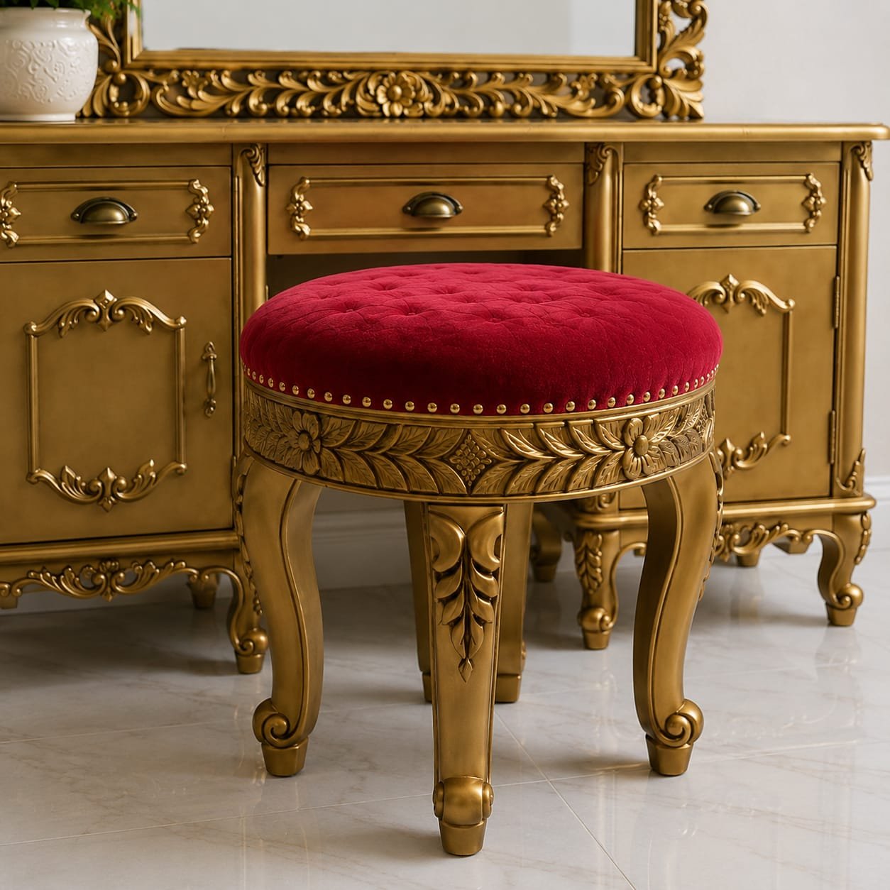 Teak Wood Dressing Table Design by Shalvika Living