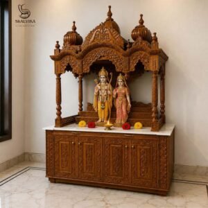 Traditional Handmade Hindu Temple crafted by skilled artisans for home pooja.