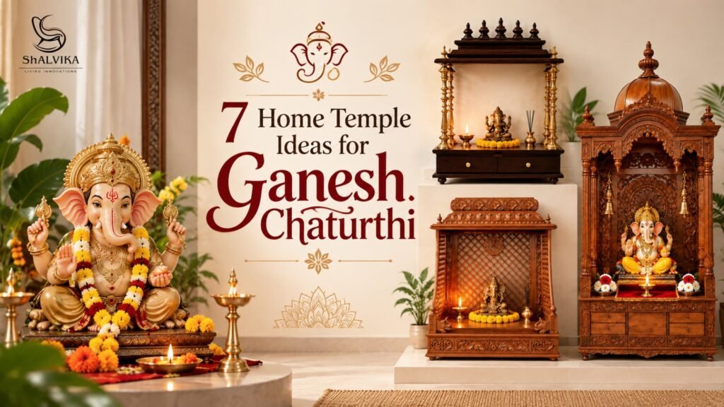 7 Home Temple Ideas for Ganesh Chaturthi by Shalvika Living