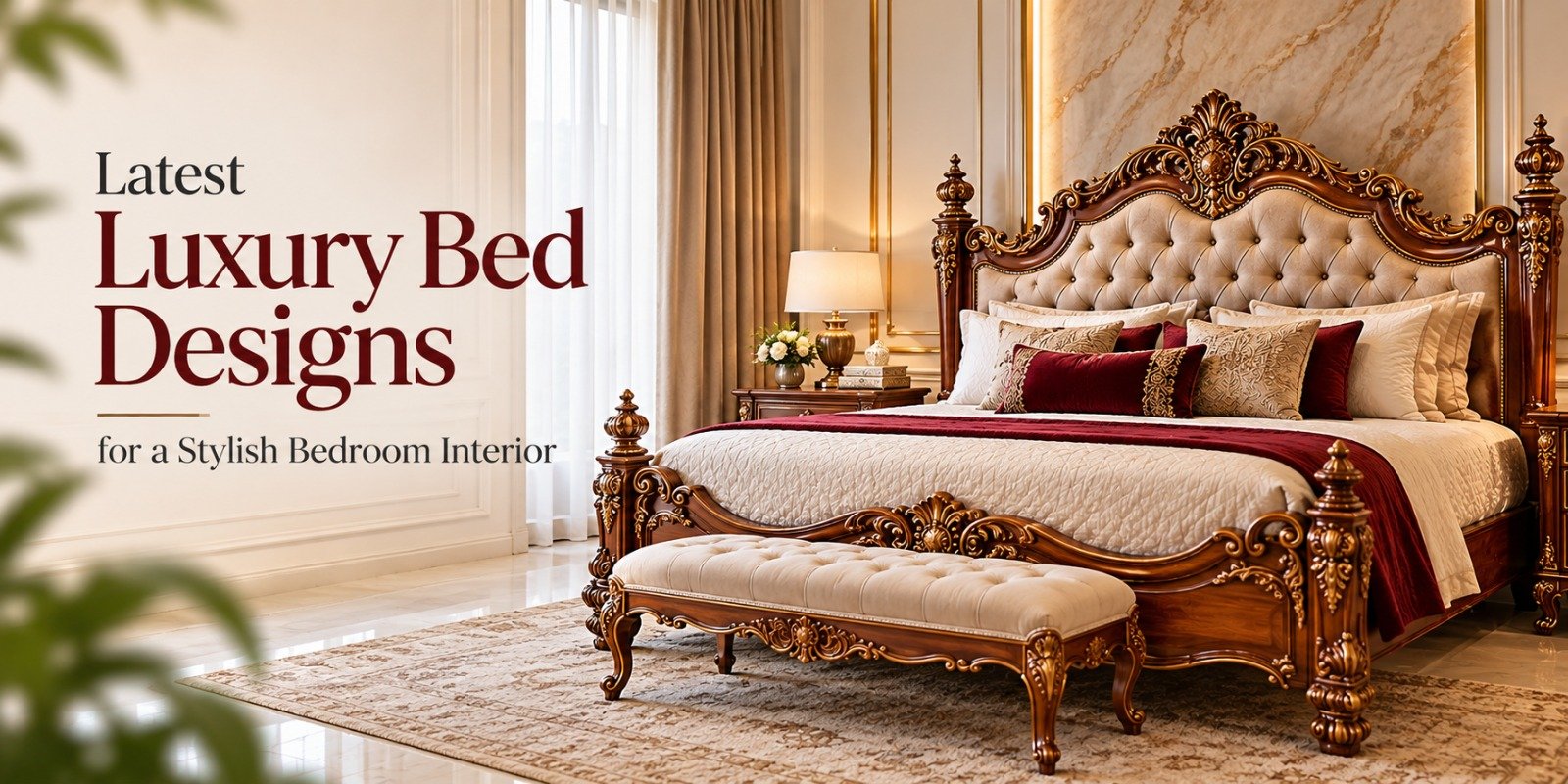 Latest Luxury Bed Designs For A Stylish Bedroom Interior by Shalvika Living
