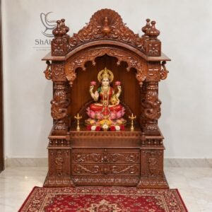 Teak Wood Handcrafted Temple Mandir for Home