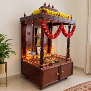 Traditional Gopuram Home Temple with Storage