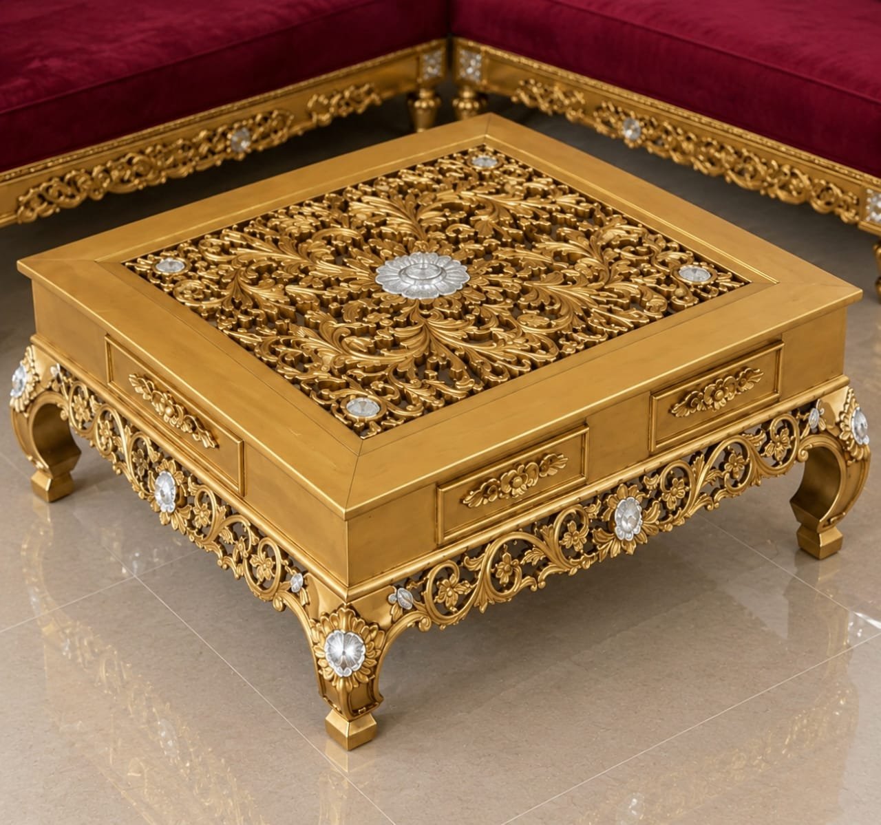 Corner Sofa Set Design with Matching Coffee Table Design