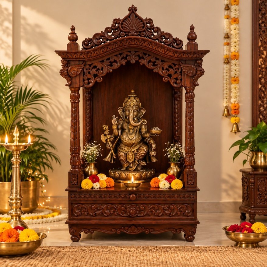 Custom Made 7 Home Temple Ideas for Ganesh Chaturthi