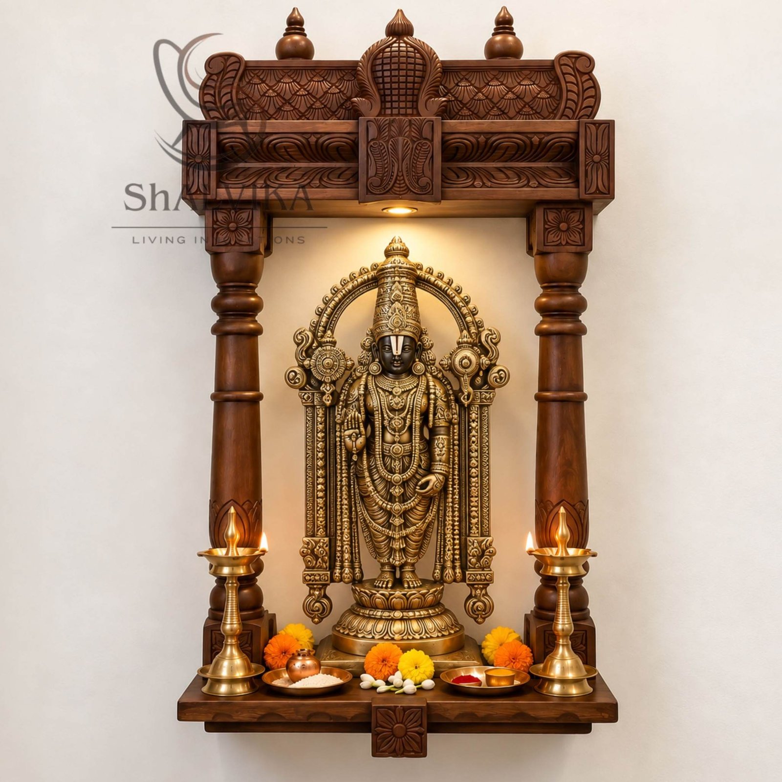 Gopuram wall mounted temple for home for Venkateswara Ji