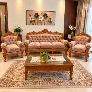 Luxury Royal Sofa Set Design in 5 Seater by Shalvika Living Innovations