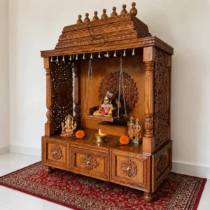 Wood home temple design in South Indian gopuram style