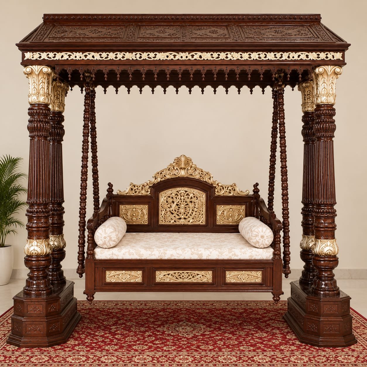 Wooden Premium Swing Jhula for Home by Shalvika Living