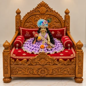Kanha Ji Ka Bed – Best Teak Wood Laddu Gopal Singhasan