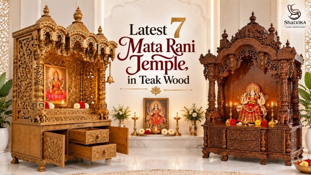 Latest 7 Mata Rani Temple in Teak Wood by Shalvika Living
